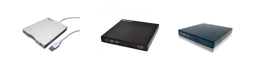 External drives, floppy, blue-ray and DVD drives