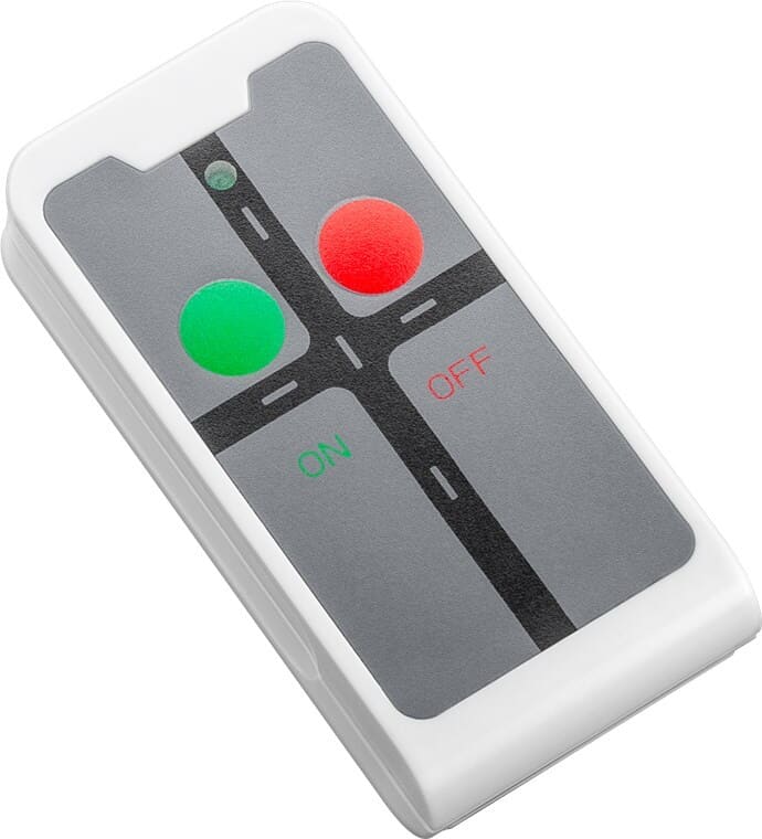Socket on ground spike, remote controlled, IP44 splash proof