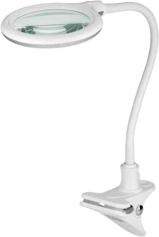Luplampe - forstørrelseslampe LED Clip-On klemmemontering