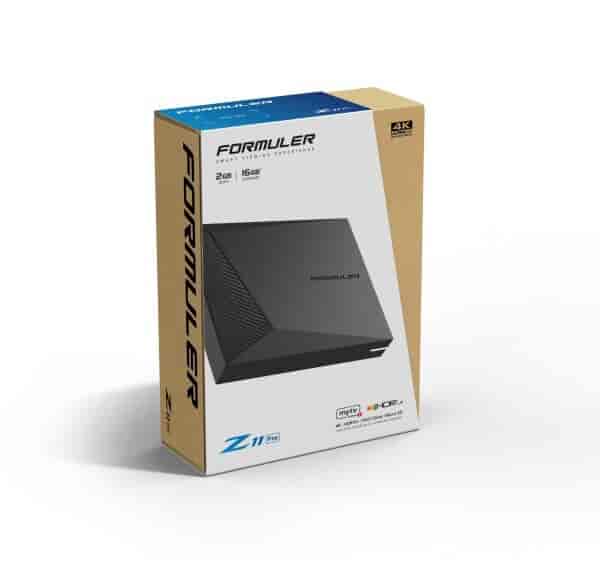 Formular Z11 Pro 4K UHD Android 11 IPTV-Receiver (HDR10, Bluetooth, Dual-WiFi, HDMI, USB 3.0, MicroSD)Formuler Z11 Pro 4K is a powerful 4K IPTV receiver and belongs to a new generation of IPTV media players. The Formula Z11 Pro 4K runs on the Android 11 operating system and brings some innovations such as its RealTek RTD1319 CPU. In addition, the Z11 Pro has an ARM G31 MP2 GPU, as well as 2 GB DDR4 RAM and 16 GB eMMC Flash installed. The storage space can be easily and conveniently expanded with a micro SD card. HDR compatibility allows you to receive a larger color spectrum and thus display very realistic color images. Internet content can also be played thanks to the dual-band 2x2 AC WiFi module.Formuler