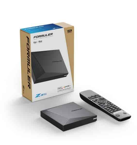 Formular Z11 Pro 4K UHD Android 11 IPTV-Receiver (HDR10, Bluetooth, Dual-WiFi, HDMI, USB 3.0, MicroSD)Formuler Z11 Pro 4K is a powerful 4K IPTV receiver and belongs to a new generation of IPTV media players. The Formula Z11 Pro 4K runs on the Android 11 operating system and brings some innovations such as its RealTek RTD1319 CPU. In addition, the Z11 Pro has an ARM G31 MP2 GPU, as well as 2 GB DDR4 RAM and 16 GB eMMC Flash installed. The storage space can be easily and conveniently expanded with a micro SD card. HDR compatibility allows you to receive a larger color spectrum and thus display very realistic color images. Internet content can also be played thanks to the dual-band 2x2 AC WiFi module.Formuler