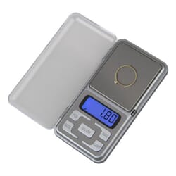 Digital scale - pocket scale 0.1 g. resolutionUltra compact digital pocket scale GSP02 is very accurate, has an attractive appearance and all the necessary functions. The scale is suitable for goldsmiths, pawnbrokers, coin collectors and wherever it is necessary to obtain the most accurate measurement results. The scale can weigh in units of g, tl, oz, ct, gn, has a backlit LCD display, its weighing surface is made of stainless steel. The pocket scale has a rectangular design with a control panel with buttons. The digital pocket scale is a pocket scale with one-touch calibration function, package weighing, memory, overload protection, low battery indication and an automatic shut-off function to save battery power.Geti