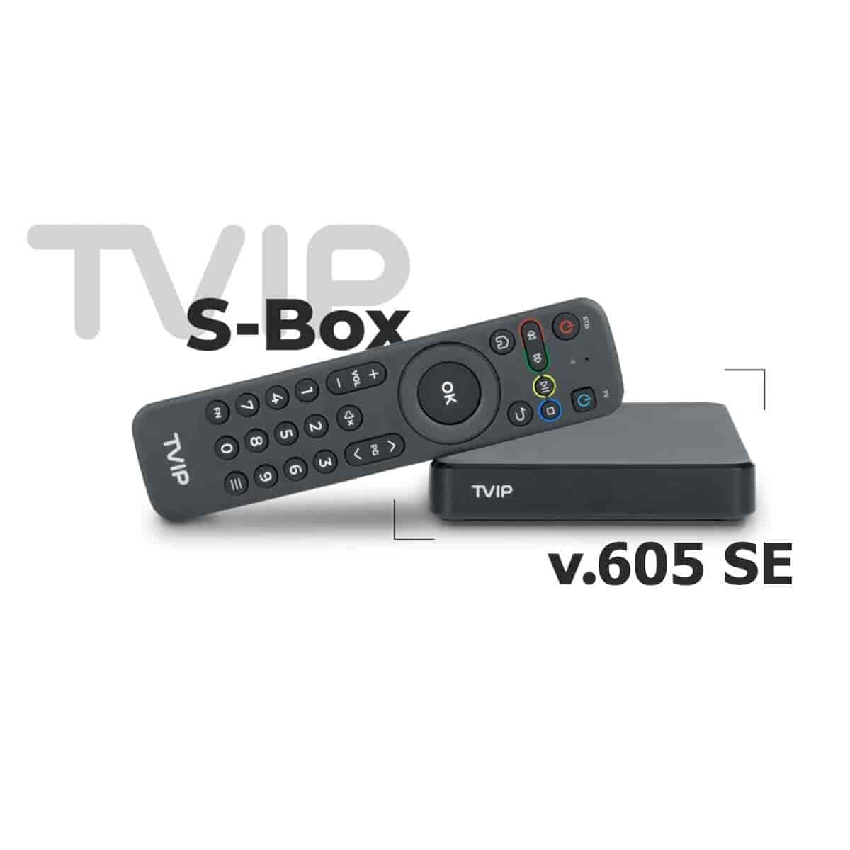 TVIP S-Box v.605 SE IPTV 4K HEVC HD Multimedia Stalker IPTV Stream boks