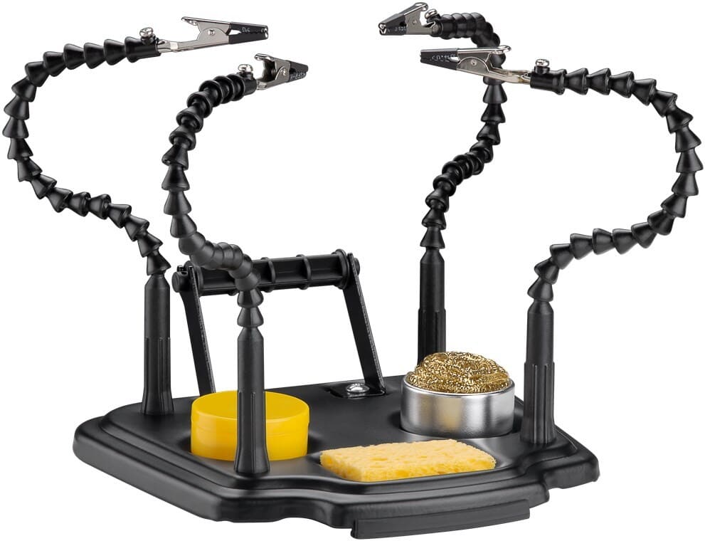 Den tredie hånd - Loddestativ - printholder med fire fleksible arme.