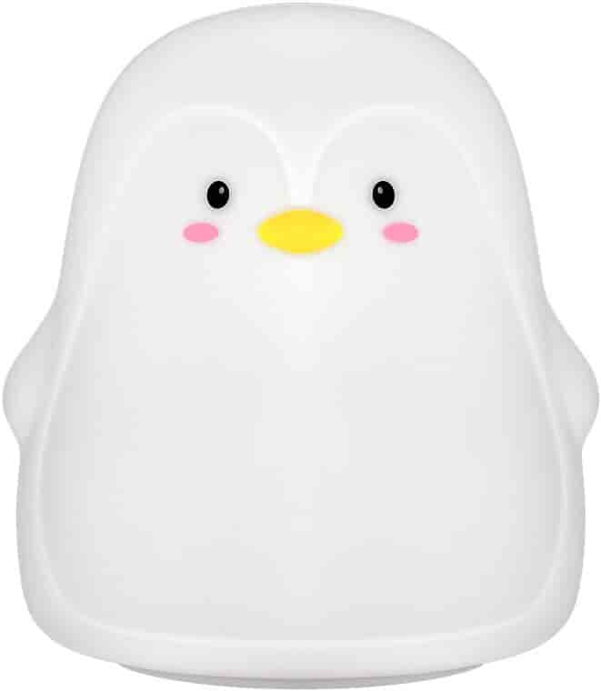 Night lamp for childrens room, rechargeable, multicolor, BPA free, Penguin