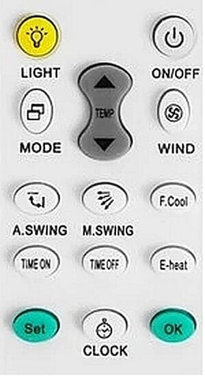 Universal remote control for heat pump - air conditioningUniversal remote control that fits almost all heat pumps and air conditioning systems. An excellent solution if your original remote control is lost or damaged. Learning is easy as the remote control only needs to be set to the correct code according to the accompanying code list. The remote control is compatible with a wide range of heat pump manufacturers, including Gree, Midea, Hisense, Hitachi, Panasonic, Fujitsu, Sharp,Daikin,Whirlpool, Electrolux, Sanyo, Mitsubishi, LG, Samsung and Toshiba. Note that the original remote control is not necessary to pair the remote control with your heat pump. Simple and convenientN.A.