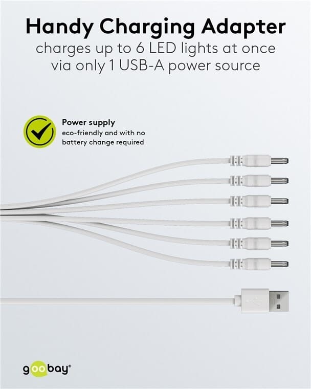 LED fyrfadslys med fjernbetjening - kan genoplades - 6 stk.goobayDekoration Hvid LED fyrfadslys med realistiske flimrende lys giver en en varm stemning - brug dem indendøre, i et tørt miljø i haven, på altanen eller på terrassen. De absolut drypfrie, flammefri stearinlys er ideelle som sikker LED-dekoration til fester, fødselsdage, bryllupper, jul, påske, halloween mm. Fyrfadslysene kan styres med den medfølgende fjernbetjening. Med 7-knaps fjernbetjening kan indstilles timer, 5-niveau dæmper og 2 lystilstande (fast lys, flimrende lys). Fyrfadslysene kan genoplades med en almindelig USB-A lader. 5V USB opladekabel medfølger i pakken. Genopladning er smart, miljøvenligt og du slipper helt for batteriskifte. LED Fyrfadslys passer i alle standard fyrfadsholdere med en diameter på 3.9 cm.