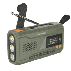 Noxon Dynamo Solar 211 emergency radioThe Noxon Dynamo Solar 211 emergency radio is your ideal portable companion that listens to radio in digital quality DAB+ or via FM and receives music via Bluetooth streaming. At the same time, it is also a flashlight, reading light, power bank – and all without an external power supply. As a solar radio or powered by the dynamo, the Noxon Dynamo Solar 211 is independent of external power sources and is therefore perfect for ensuring radio reception at all times. The integrated battery has an operating time of 15 hours at medium volume, and the radio can be easily charged using the USB-C connection.N.A.