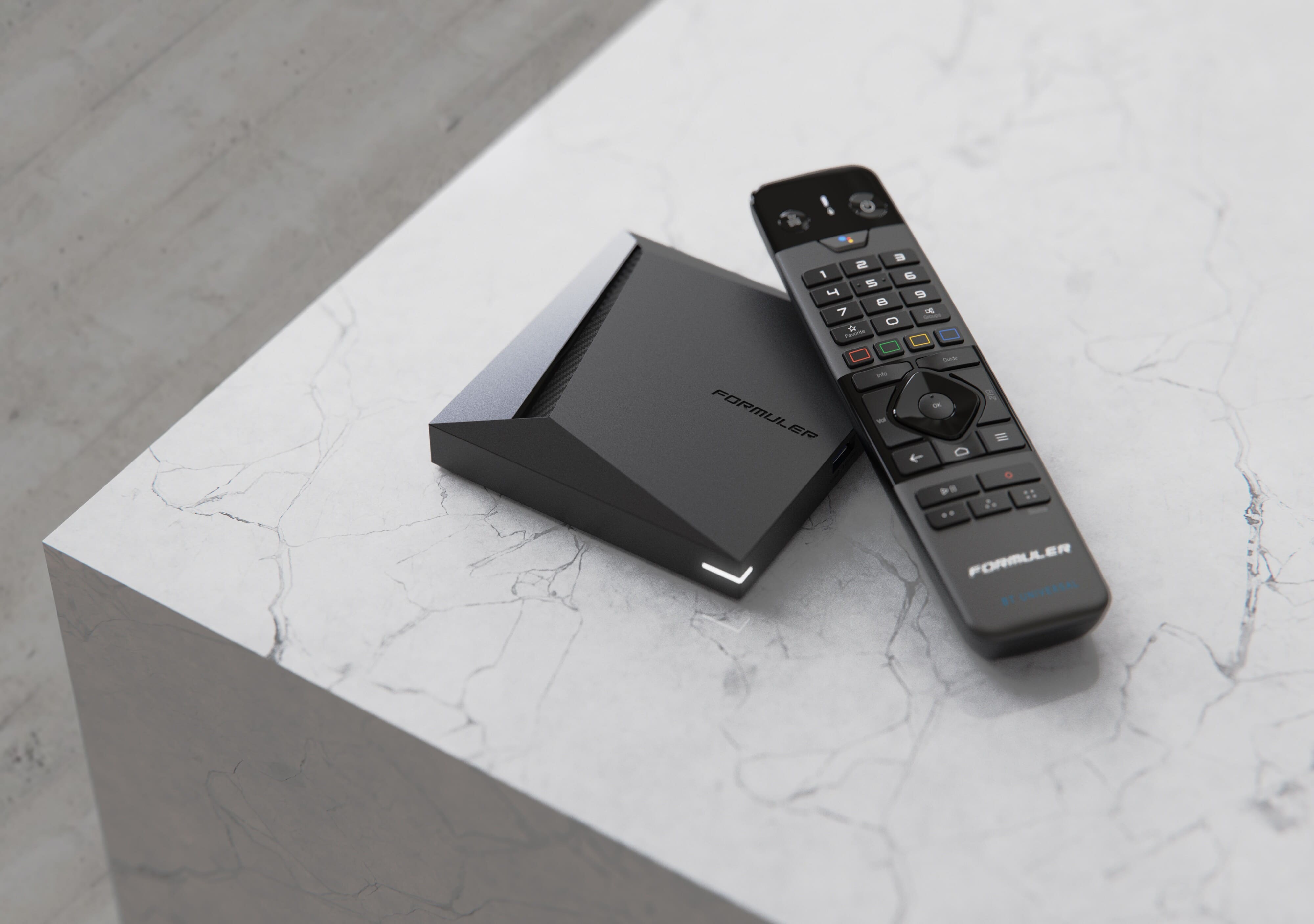 Formuler Z11 Pro Max BT1Formuler Z11 Pro Max BT1 Edition is a powerful 4K smart multimedia IPTV receiver. The Formula Z11 Pro 4K runs on the Android 11 operating system and brings some new features such as MYTVOnline 3 Media Viewing Client, Wifi 6, 1GB LAN and its RealTek RTD1319C CPU. The Z11 Pro Max BT1 Edition also has a Mali-G57 MC1 GPU, as well as 4 GB DDR4 RAM memory and 32 GB eMMC Flash. The storage space can be easily and conveniently expanded using a micro SD card. HDR compatibility allows you to receive a larger color spectrum and therefore reproduce very realistic color images. The dual-band 2x2 AC WiFi module can also play internet content. This exclusive BT1 version of the Formuler Z11 Pro Max is not just an upgrade, it is a technological leap that sets a new standard for streaming devices.Formuler