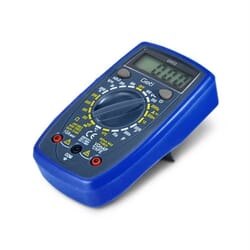 Multimeter GM33B, Compact multimeterThe GM33B multimeter can be used to measure a wide range of electrical quantities such as: voltage (DC Volts and AC Volts), current (DC A), resistance, capacitance and many others. The clear display, complete with background lighting, ensures easy and precise readability of measured values even in poor lighting conditions. The device is also equipped with other practical functions, such as low battery indication, overload protection, diode test, continuity measurement or transistor test, which give the multimeter a user-friendly character that, thanks to its compact dimensions and light weight, guarantees easy handling even in hard-to-reach places. All these functions make this device a versatile helper, not only in workshops, but also at home.Geti