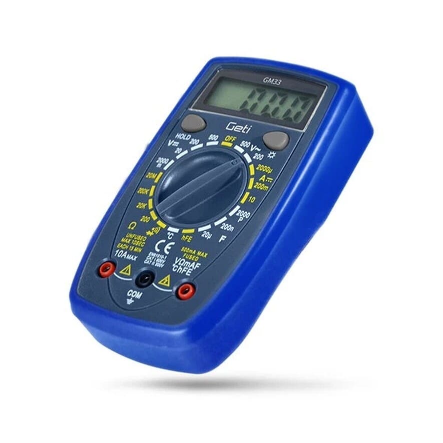 Multimeter GM33B, kompakt multimeter, mål spænding, strøm og modstand