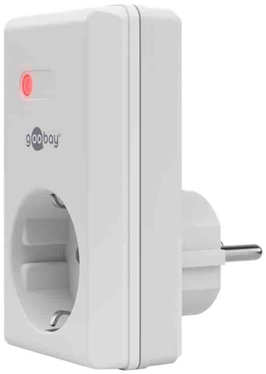 Remote control socket - extension. White, 230V 1100WHave you already invested in our basic set with remote control socket, item number 98769, and would like to expand with more remote-controlled sockets?. Then this smart add-on is just for you. This remote control socket is designed to act as an accessory to your existing kit and allows you to remotely control additional electrical appliances and lamps.goobay