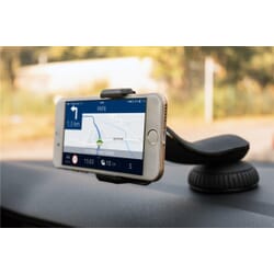 Car phone holderWith the mobile phone holder for the car, you always have your smartphone within sight while driving without having to take the device in your hand. With the practical holder, you can easily use your mobile as a navigation system or hands-free device. That way, you have both the road, the navigation route and calls in your field of vision. Can be mounted on windshield or dashboard. Fastens with strong suction cup and adapter plate. Can be adjusted in width 50-85 mm., and therefore fits a large number of Smartphones. Make your driving safer and more comfortable.goobay