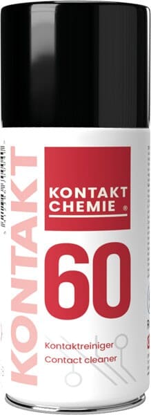 Kontakt 60 - Contact cleaner - 200 ml.KONTAKT 60 - 200 ml.KONTAKT 60 cleaning agent aerosol. Loosens oxide on all switches and other electrical parts. Contains an active chemical substance that dissolves and removes contact coatings. Please read the safety data sheet before use.Kontakt Chemie