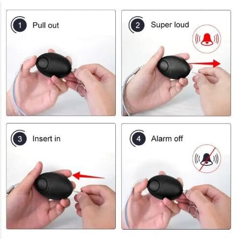 PERSONAL ALARM POCKET II 120 dB SIREN BUILT-INA little helper for higher security. Pendant for keys with personal alarm. The aggressive sound of the siren helps not only in case of assault, but also in case of an accident in a distant place. Built-in siren 120 dB which is loud, very loud. Easily activated by pulling the loop, deactivated by inserting the loop of the loop back into the alarm. The alarm can also be used to ensure that things are not dropped and many other purposes. Note that the alarm volume is very high - do not activate the alarm near the ear.N.A.