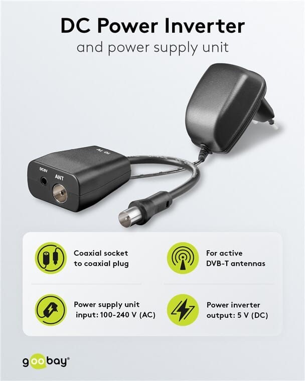 DC-power inserter for DVB-T2 antennaDC-power inserter for DVB-T2 antennagoobay