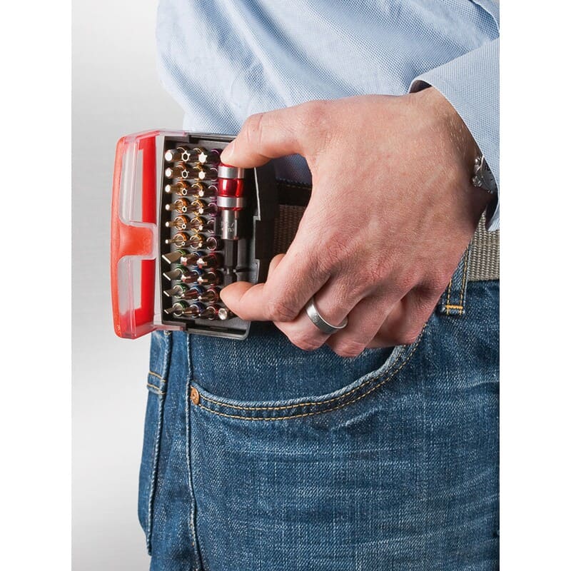 Bit-set 32 parts with 1/4 inch quick release bit holder