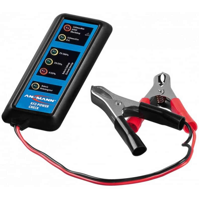 Kompakt batteritester til 12 volts batterier i bil,båd og campingvogn Kompakt batteritester til 12 volts batterier i bil,båd og campingvogn