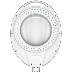 LED lens light with 125 mm lens, diopter 3LED lens light with 125 mm lens, diopter 3. Magnifying Work Light Round Lens-90 LED easy line. High quality magnifying lights, offering superb brightness and strong magnifier. Real crystal glass lamp, tilts and swivels. Energyclass A+.FixPOINT