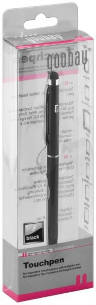 Touchpen til smartphones, med kuglepen.