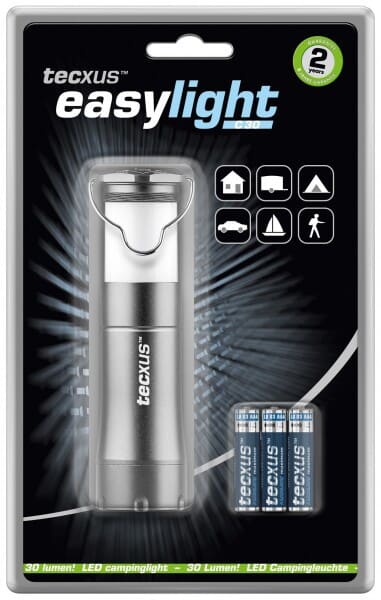 Easylight C30 outdoor - LED campinglygte og lommelygte.