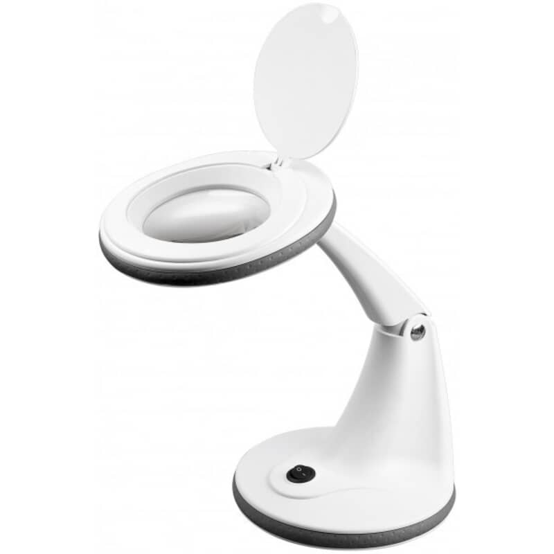 Luplampe, bordlampe med forstørrelsesglas, LED lys,100 mm. Luplampe, bordlampe med forstørrelsesglas, LED lys,100 mm.