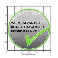 Vægbeslag - vinkelbeslag 60 mm. Vægbeslag Ø60 x 450 mm. Kraftigt Ø60 mm. murbeslag fremstillet af stål. Beslaget er varmgalvanis