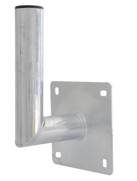 Vinkelbeslag / Vægbeslag Ø48 x 150 mm. stål.Vægbeslag-gavlbeslag-murbeslag-vinkelbeslag til parabol, antenne, kamera mm.. Høj kv