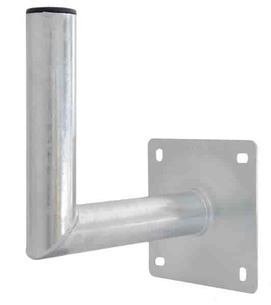 Vinkelbeslag / Vægbeslag Ø48 x 250 mm. stål, til parabol,antenne,kamera. 04071 Vinkelbeslag 48 mm x 250 mm. 230 mm.afstand til m