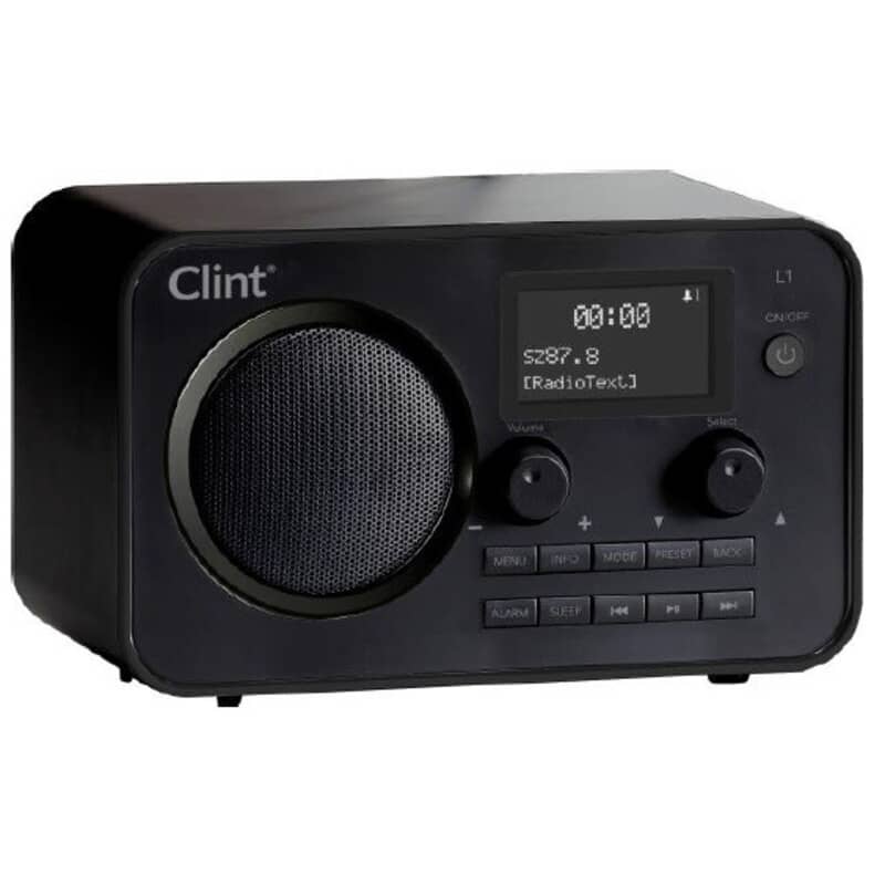 Clint L1 DAB+ and FM radio with bluetooth streaming, black Clint L1 DAB+ and FM radio with bluetooth streaming, black