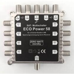 ECO Power 58 Multiswitch, 1 Position til 8 modtagere.