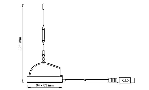 Indendørs antenne DVB-T / DVB-T2. God til mobile behov og i områder med middel til god dækning. Indbygget forstærker og 4G/LTE s