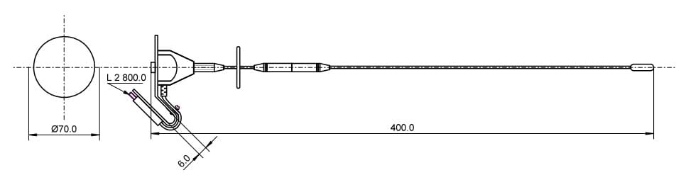 Digital TV ( DVB-T / DVB-T2 ) bilantenne med klemmemontering.