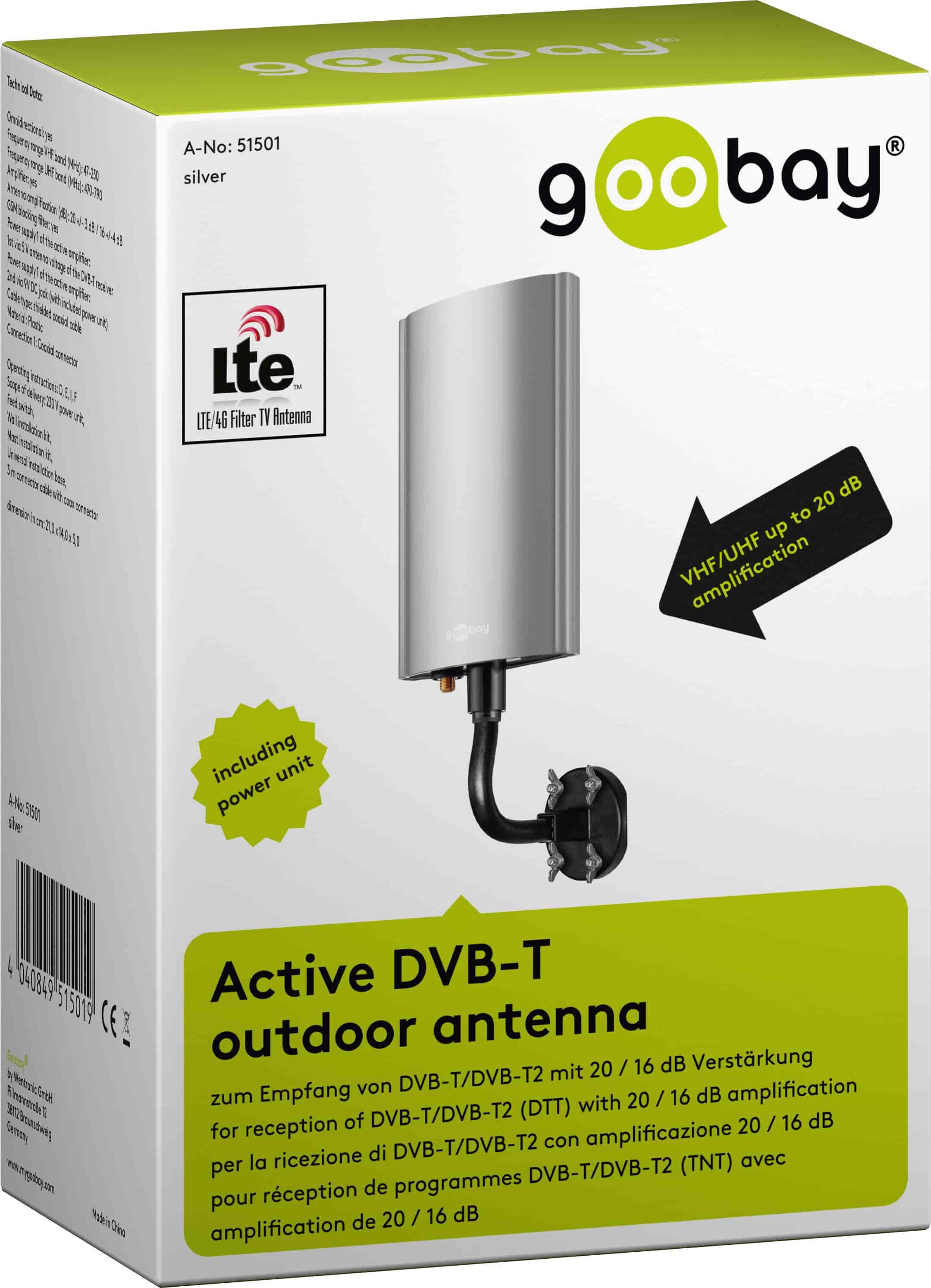 Outdoor antenna DVB-T, DAB incl. LTE/4G