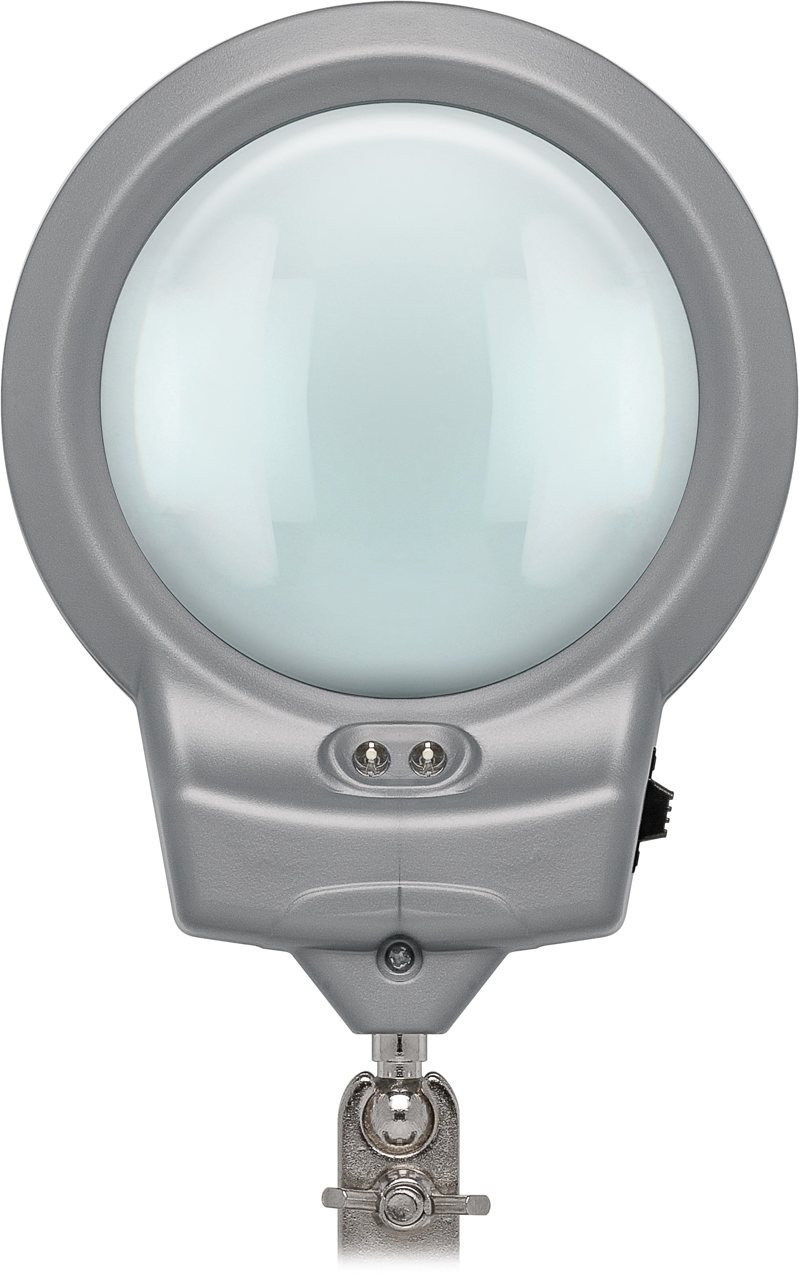 Printholder / loddestativ med forstørrelsesglas og LED lys