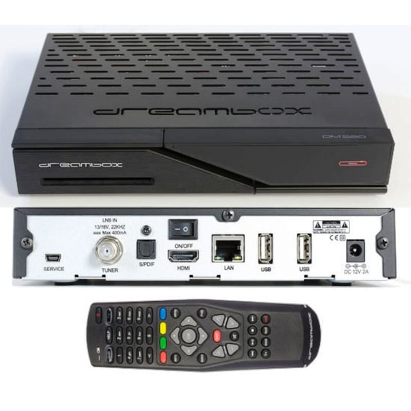 Dreambox HD DM520 S2 HD TV digitalmodtager tilslutninger