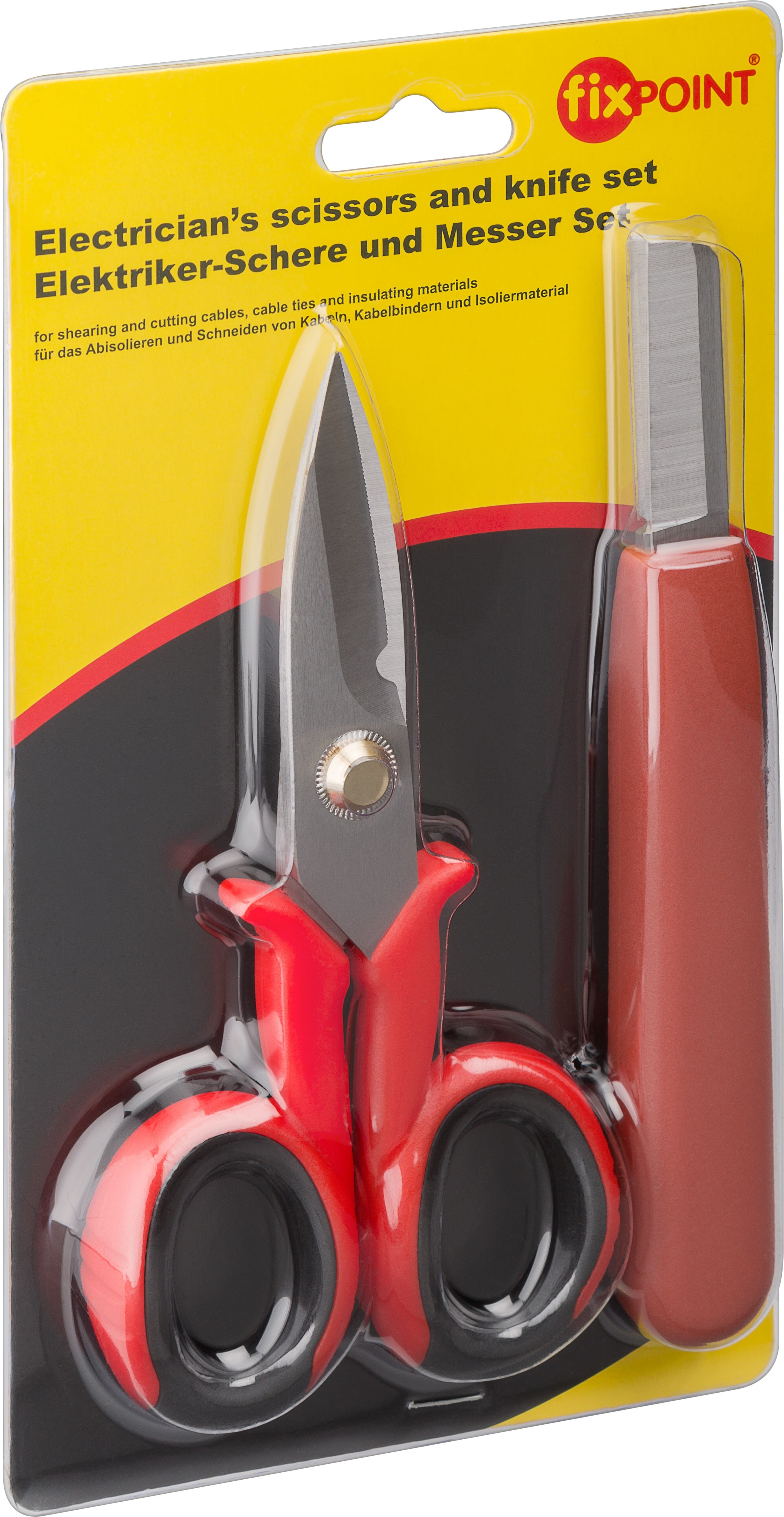 Kabelsaks og kabelkniv. Superskarpt, rustfrit stål.