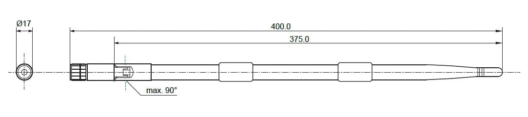 WLAN rod antenna and signal amplifier