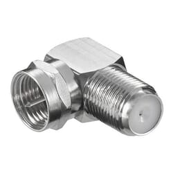 F-connector / F-plug male/female angle. For antenna and satellite dish installation.