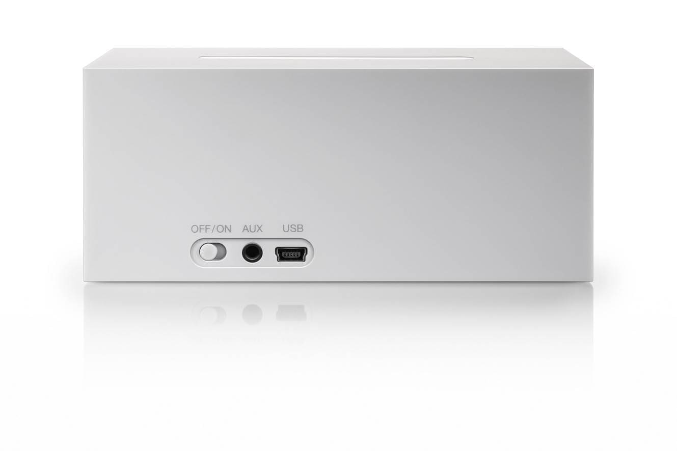 SoundBlock - elegant Bluetooth højttaler 360° lydfelt, hvid