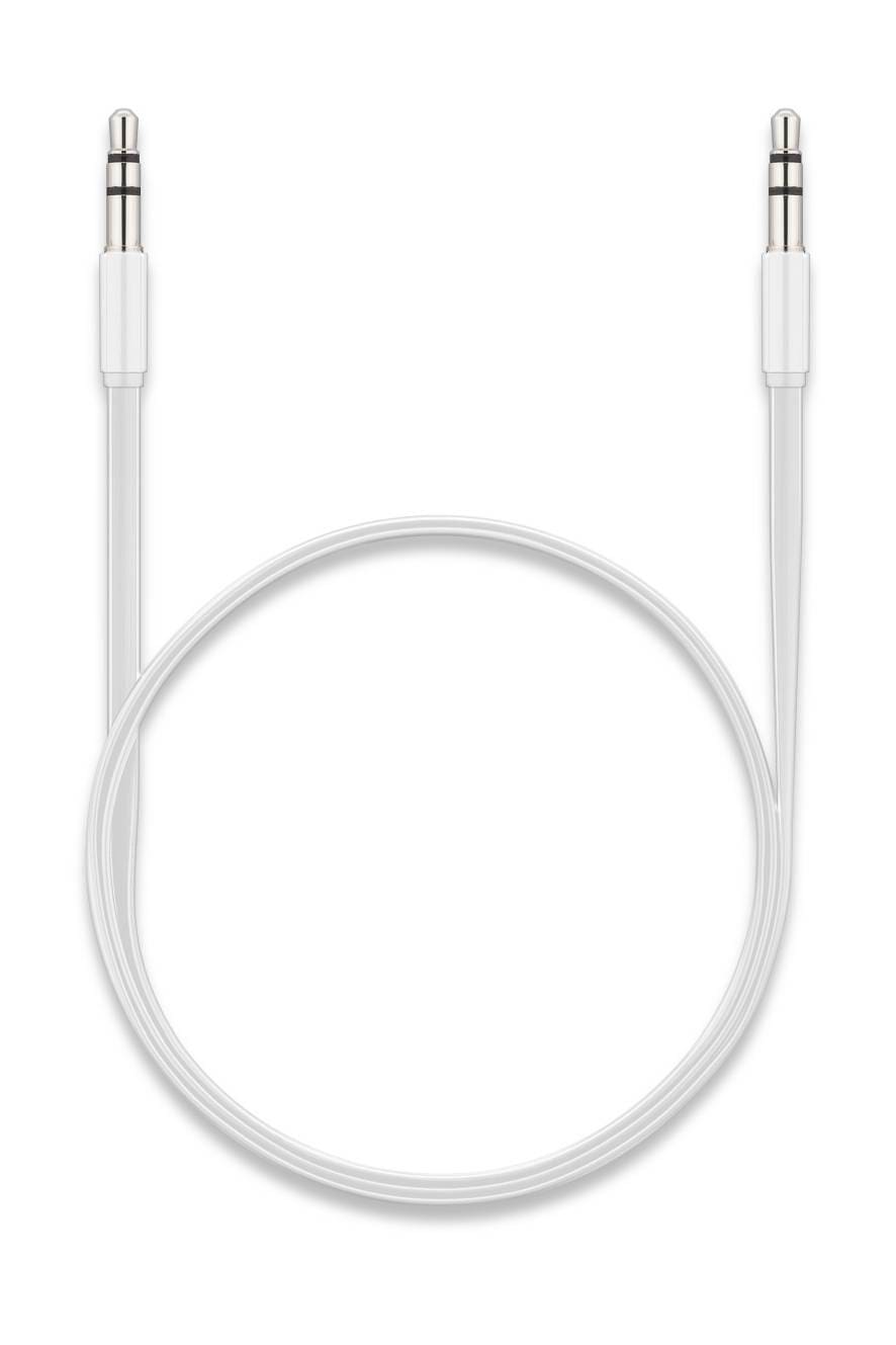 Bluetooth højttaler 360° lydfelt, hvid. DEnne Bluetooth højttaler kan også fødes med signal via kabel. Der medfølger et AUX kabe