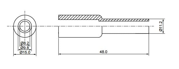Gummihætte - gummitylle til fugtbeskyttelse af F-stik monteret på RG6/RG59