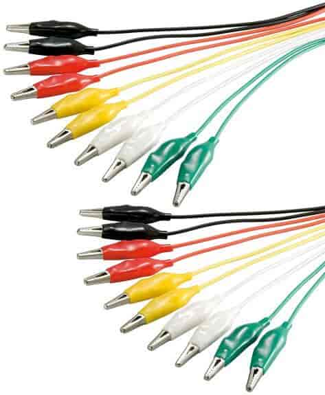Test leads 10 pieces with alligator clips