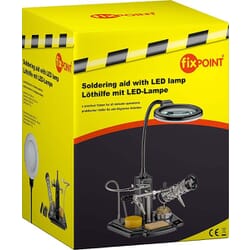 Soldering aid with gooseneck LED lamp