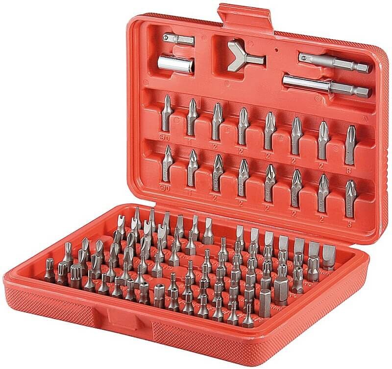 bit set, 100 pcs. made of high quality S2 steel