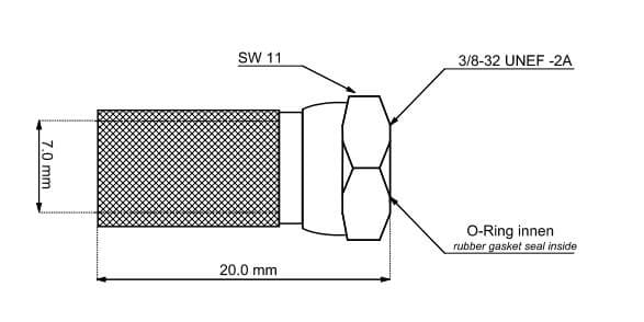 Twist-ON F-connector for antenna 