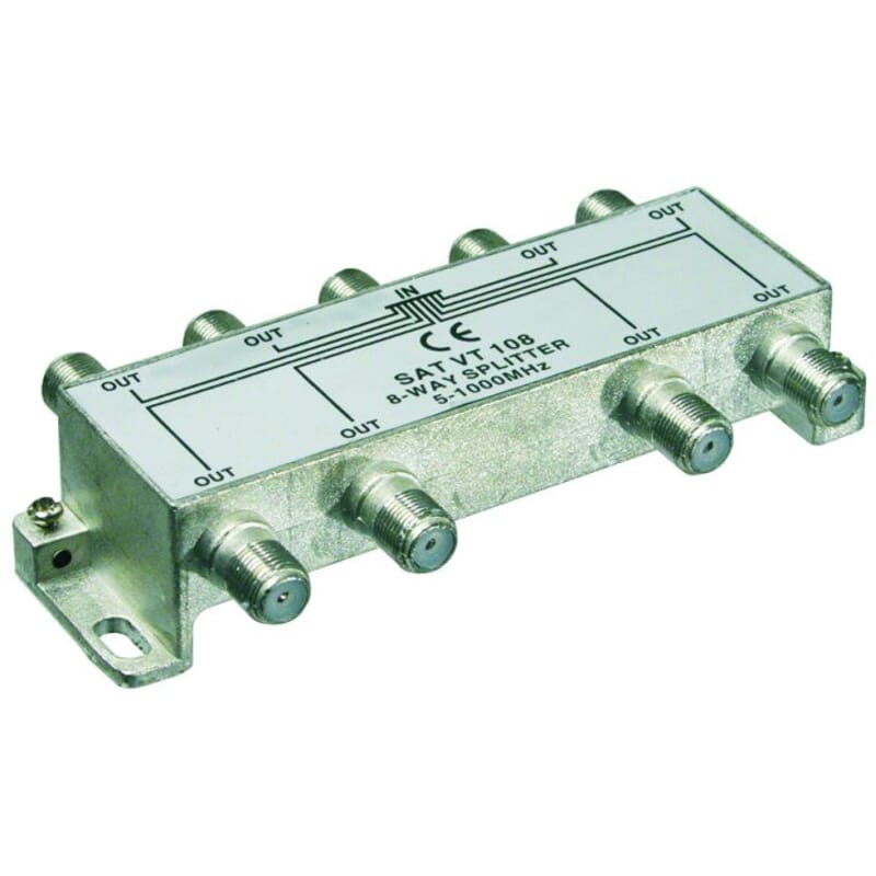8 Way splitter for Terristrial TV, CATV and radio signals,5-1000 MHz