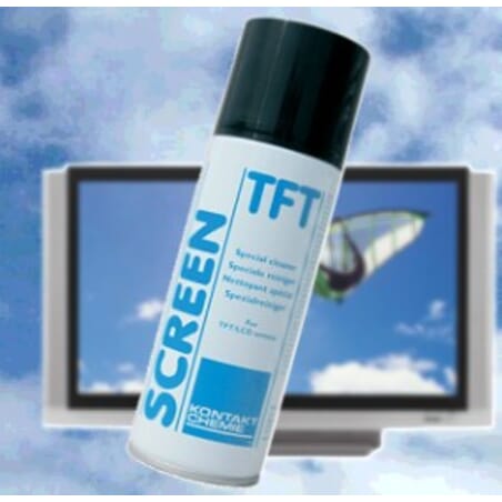 TFT Skærmrens - effektiv skumrens af fladskærme, smartphones og andre glasflader. Efterlader overfladen ren og blank.
