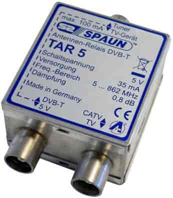 Spaun TAR 5 - switch active input DVB-T or DVB-C control 0 / 5 Volt