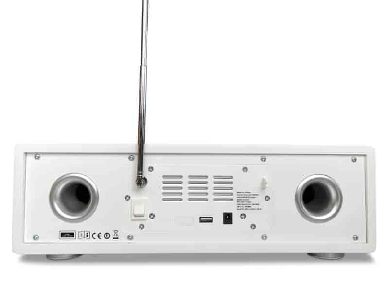 Atemio PTEC Pilatus digital radio - DAB+, FM, MP3, CD, Internetradio, Spotify, UPnP, DLNA. Stor lyd-Lækkert design.Bagside tilsl